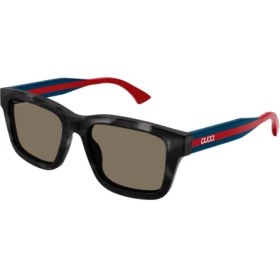 Resim Gucci Gg 1869S 004 53 Unisex Kare Kırçıllı Siyah Kemik Güneş Gözlüğü 