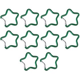 Resim Homyl 10 Adet Beş Sivri Yıldız Şekilli Karabina Su Yeşil 