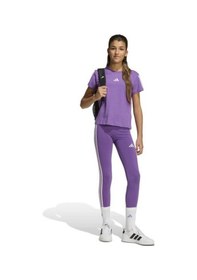 Resim Adidas Essentials Çocuk Mor Yuvarlak Yaka Tişört 