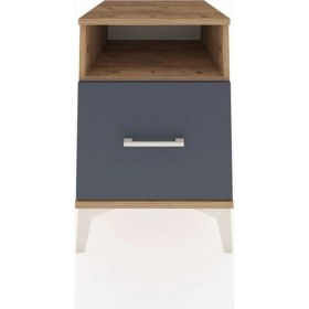 Resim Kronos Komodin Tek Raflı Tek Çekmeceli 44X59X64 Çam-Antrasit 