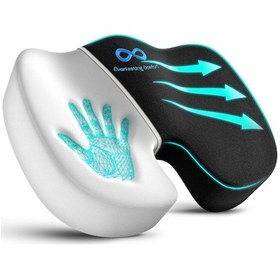 Resim Skycity Siyah Hafıza Yumuşak Koltuk Yastığı 45x35cm - Araba Ofis Koltuğu Desteği - Yavaş Gerişen Pamuk - Ev Ofis Kullanıma Uygun 