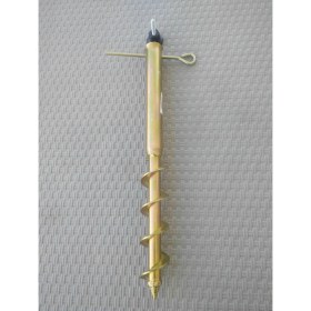 Resim Plaj & Bahçe 40+4 cm Metal Şemsiye Kazığı Sarı 44 cm 