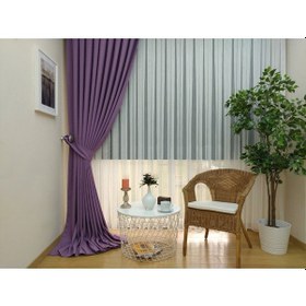 Resim Evdepo Home Keten Koyu Lila Fon Perde Tek Kanat Lila 