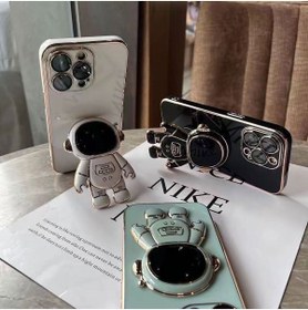 Resim halkhouse Space Astronot Figürlü Kılıfa Yapışkanlı Şık Unisex Cep Telefonu Standı 