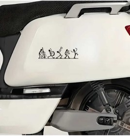 Resim CEBECİOTO DANS EDEN MÜZİK GRUBU STİCKER DİKİZ AYNA SÜSÜ , MOTOR ETİKET 8,5 cm , 2,5 cm 2 ADET SİYAH 