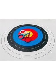 Resim Mottopi Okçuluk Hedef Kağıdı Çivisi 50 Adet Paket-kırmızı 