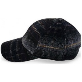 Resim Hedea İskoç Tartan Desen Şapka Siyah Siyah 