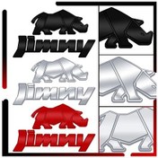 Resim Jimny Amblemi Mat-suzuki Jimny İçin Gergedan Gergedan Izgara Rozeti Araba Vücut Amblemi 3d Metal Kuyruk Etiket Jb43 Jb2 