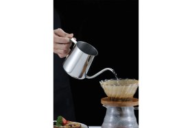 Resim Feyza Design Çelik Ölçekli 350 ml 7 Cup Kahve Demleme Ibriği Espresso ve Sıcak Su Için 