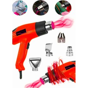 Resim Pro Alman Teknoloji 2950 Watt Darbeye Dayanıklı Kademeli Sıcak Hava Tabancası Hediyeli Ürün 