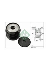 Resim Ina 535018910 Alternator Kasnagi 5705cj 5705ej 9653459080 