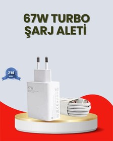 Resim Flzdgnkr 67 Watt Ultra Hızlı Şarj Adaptörü Xiaomi Redmi 9 10 12c Uyumlu 