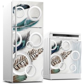 Resim Buzdolabı Ve Bulaşık Makinası Beyaz Eşya Sticker Kaplama Renkli T (540884772) 