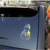 Resim TSC Arabada Bebek Var Hologram Renk Sticker 
