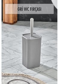 Resim Wc Fırçası & Tuvalet Fırçası Gri 2 Parça Gri 