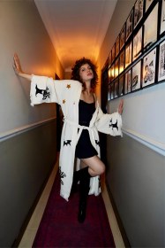 Resim Brandsmithshop Hello Woon Taş Baskı Kimono Çok Renkli 