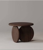 Resim Kresa Masif Ağaç Yan Sehpa Koyu Ceviz 