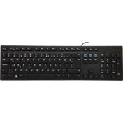 Resim Dell KB216-BK-TUR, Siyah, USB Kablolu, Türkçe Q, Multimedya Klavye 