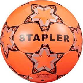 Resim Delta Stapler 5 Numara Dikişli Futbol Topu, Fosforlu Kırmızı, 5 