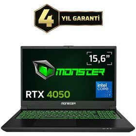 Resim Monster Abra A5 V21.8 Core 7 250H 16 GB 500 GB RTX4050 15.6" Free Dos Dizüstü Bilgisayar 