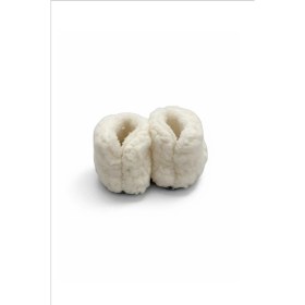 Resim Beyaz Çocuk Panduf - Kaydırmaz Taban, Welsoft Polar, Terletmeyen Ev Patiği (Unisex) 