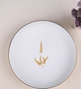 Resim Tabak Evi Porselen Natura Marinum Altın Yaldız Çukur Tabak 18.50 CM Tekli 