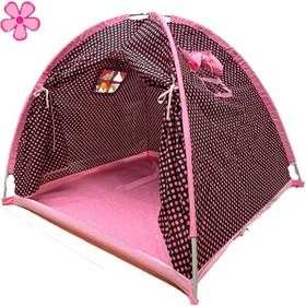 Resim Abbie Eko Puantiyeli Oyun Çadırı Bzi Pembe 