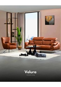 Resim Ezel Motorlu Koltuk Takımı 3 1 & Usb Portlu 1 Kanepe 1 Berjer - Nubuk Kumaş 3+1 