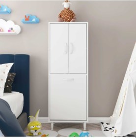 Resim Alkurhome Modilayn Loretta New 50X140 Cm Oyuncak Dolabı, Düzenleyici Çamaş Beyaz 