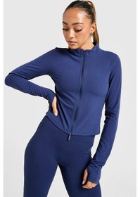 Resim Nike Zenvy Dri-fıt Full-zip Long-sleeve Top Sweatshirt Navy Kadın Fermuarlı Sweatshir Lacivert 