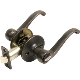 Resim Ecovibe 791632 Kapı Kolu, 2 Yönlü Sürgü, Ayarlanabilir Iğne Ölçüsü, Yağlanmış Bronz Kaplama 