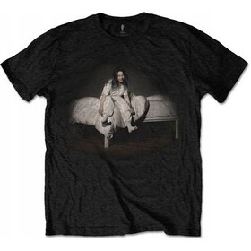 Resim Billie Eilish Unisex Tişört Tatlı Rüyalar Siyah 