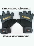 Resim PROTEİN CENTER Fitness Sporcu Eldiveni Bilek ve Avuç İçi Destekli 