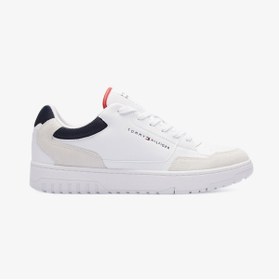 Resim Tommy Hilfiger Basket Core Leaer Ess Erkek Beyaz Sneaker 