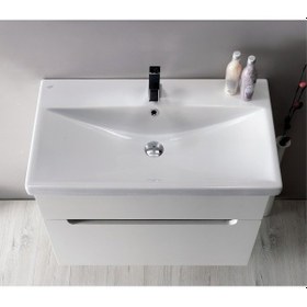 Resim Turkuaz Seramik Cerastyle Elite 80 x 45 CM Etajer Damlalıklı Lavabo 