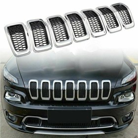 Resim Jeep Cherokee Ön Panjur Bakla Takımı (7 Parça) 2015 Sonrası Uyumlu 