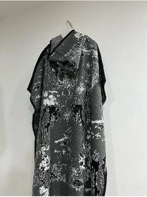 Resim 02Lady Fashion Kadın Kapüşonlu Desenli Triko Panço 