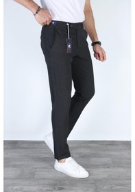 Resim Mero Life Erkek Antrasit Italyan Kesim Slim Fit Kaliteli Esnek Likralı Bilek Boy Kumaş Pantolon Antrasit 