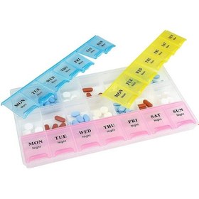 Resim Pratik Haftalık İlaç Kutusu 7 Bölmeli 