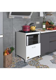 Resim Kenzlife ocak dolabı demi byz 85*60*57 mutfak modül mini fırın a 