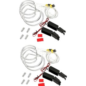 Resim Gemstone 8x Ccfl Angel Göz Halo LED Yüzük Bmw E46 3 Serisi Için Projektör Olmayan (Yurt Dışından) 