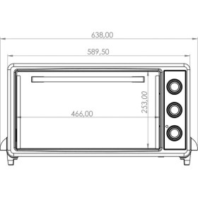 Resim Kumtel 40 Litre Beyaz Fırın Lx - 3525 