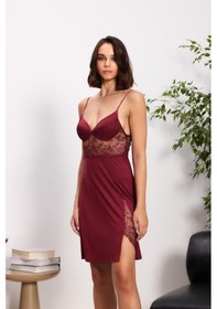 Resim Pierre Cardin Bordo 6'lı Modal Gecelik Sabahlık Çeyiz Seti 5000 Bordo 
