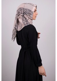 Resim Hürrem Bone Pudra Pratik Hazır Geçmeli Tesettür Eşarp Kesik Elyaf Piliseli Çi (545491633) Pudra 