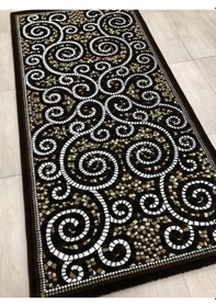 Resim Saray Halı Doğadan 10910 V 100X200 Kahve Taşlı 2 Metre Yolluk ! 