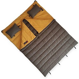 Resim Naturecamp Era 350 -15 Derece Birleşebilir Çift Kişilik Yastıklı Kahverengi Uyku Tulumu 