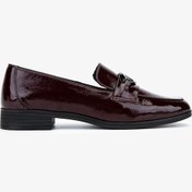 Resim Valmenti Kadın Hakiki Deri Bordo Rugan Loafer Ayakkabı 1065 2007 Bn Ayk Sk25-26 Bordo Rgn Bordo Rugan 