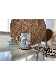 Resim Ahşap Bardak Altlığı Model 1 (6'lı Set - 10 CM - 4Mm Kavak) 