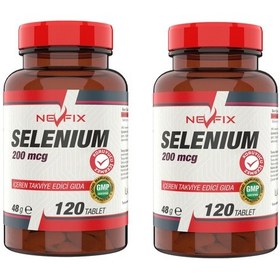 Resim Nevfix Selenyum 200 Mcg 120 Tablet X 2 Kutu 240 Tablet 