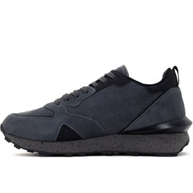 Resim Alberto Guardiani Erkek Koyu Gri Wen Kalın Tabanlı Süet Deri Sneaker - Gri / 4 